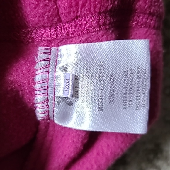 10 for $25 - X-Trem Girls 18m Purple Microfleece Hat with Velcro Chin Strap - Picture 2 of 2